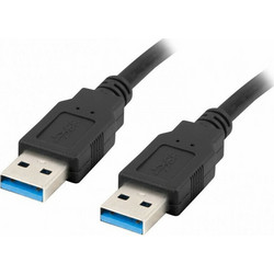 Lanberg CA-USBA-30CU-0005-BK Καλώδιο USB-A Male 3.0 to USB-A Male 0.5m Black