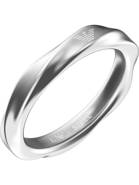 Emporio Armani Ανδρικό Δαχτυλίδι Βεράκι από Ατσάλι Ασημί EGS3369040