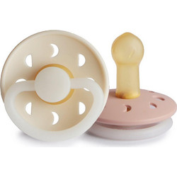 Frigg Moon Phase Πιπίλες Καουτσούκ Νυκτός 6-18m Blush Night Cream Night 2τμχ