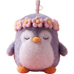 Asobu Fuzzie Penguin Παιδικό Παγούρι Θερμός Ανοξείδωτο BPA Free με Καλαμάκι Μωβ 360ml