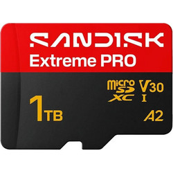 Sandisk Extreme Pro microSDXC 1TB Class 10 U3 V30 UHS-I A2 250MB/s