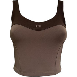 Under Armour Motion Colorblock Tank Γυναικείο Αθλητικό Crop Top Καφέ 1383655-200
