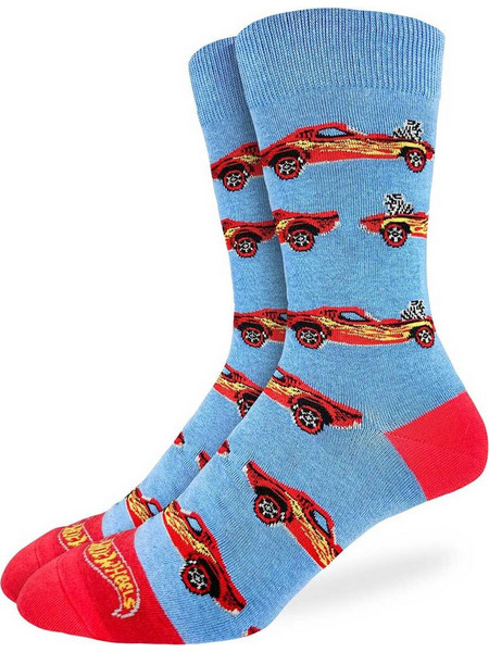 Good Luck Sock Hot Wheels Hot Rods Ανδρικές Κάλτσες Ψηλές με Σχέδια Γαλάζιες GLS-1552