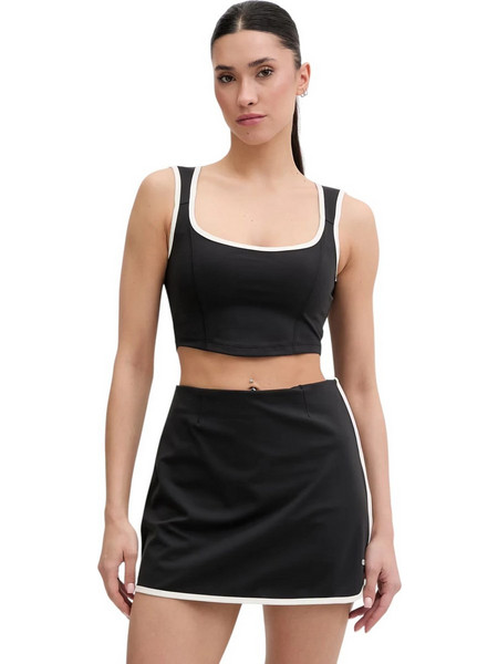 Guess Sarah Γυναικείο Καλοκαιρινό Crop Top Μαύρο V6GP09K2999-JBLK