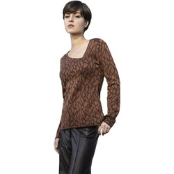 AGGEL Γυναικείο Χειμερινό Top Καφέ FW51165K