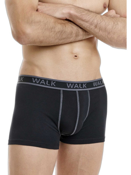 Walk Ανδρικά Μποξεράκια Σετ 2Pack Μαύρα W1756-0202-1