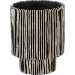 MarHome Κασπώ Τσιμεντένιο Μπεζ Μαύρο 17.5x22cm 06-20247