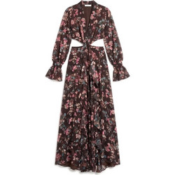 Project Soma Maxi Φόρεμα για Γάμο / Βάπτιση Floral Σοκολατί AM1602.38.000