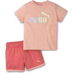 Puma Βρεφικό Σετ για Κορίτσι Καλοκαιρινό Σομόν Κοραλί 586622-26