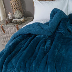 Borea Κουβερτοπάπλωμα King Size 230x260 Cozy Πετρόλ 155339