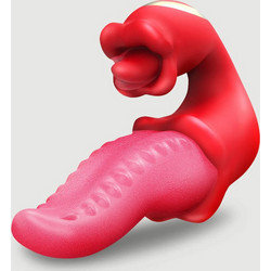 Tongue Me Hard Κλειτοριδικός Δονητής 16.5cm Κόκκινος