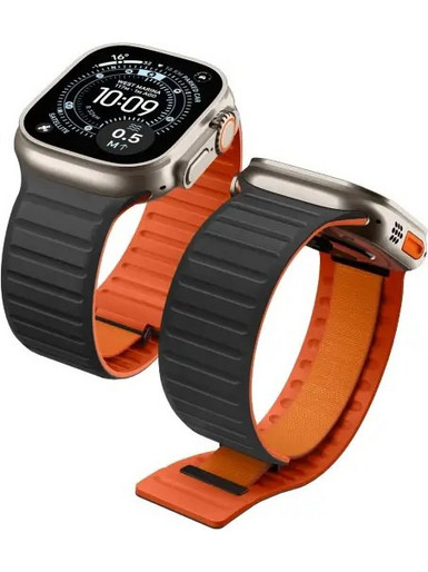 Spigen Athlex Air M Λουράκι Υφασμάτινο Black / Orange (Apple 42 / 44 / 45 / 46 / 49mm)