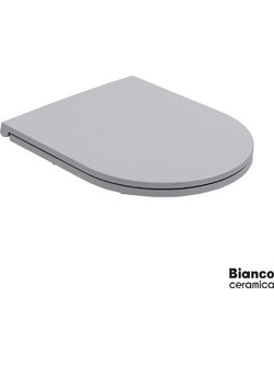 Bianco Ceramica Lenta Καπάκι Λεκάνης Οβάλ από Βακελίτη Slim Soft Close Γκρι 508-MS38C-440