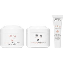 Ziaja Lifting Solution Cream SPF10 50ml + Night Cream 40+ 50ml + Eye & Lip Serum 30ml
