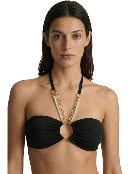 Guess Bikini Top Strapless Μαύρο E6GJ01KF412-A11F