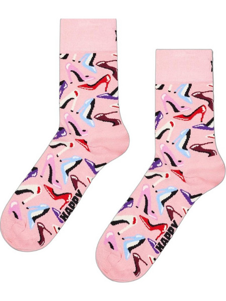 Happy Socks Heels Short Ανδρικές Κάλτσες Ψηλές με Σχέδια Ροζ P006261