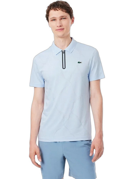 Lacoste Ανδρική Μπλούζα Polo Κοντομάνικη Γαλάζια DH6745-T01