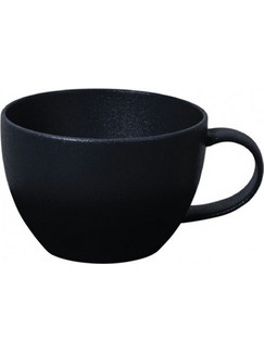 Baralee Fine Plus Σετ Φλιτζάνια Cappuccino & Τσαγιού Πορσελάνης Μαύρα 250ml 6τμχ 095616A-L030