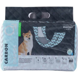M-Pets Ζώνες Ακράτειας / Μαρκαρίσματος για Αρσενικό Σκύλο με Αυτοκόλλητα & Ενεργό Άνθρακα Large 6-17kg 40-52cm 18τμχ