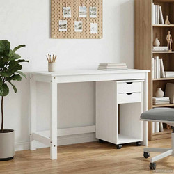 vidaXL Σετ Γραφείο Υπολογιστή από Μασίφ Ξύλο 75x50x112cm 3438776