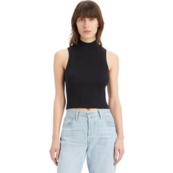 Levi's Γυναικείο Καλοκαιρινό Crop Top Ριπ Μαύρο A8893-0000