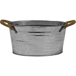 Plastona Κασπώ Κουβάς Μεταλλικό Ασημί 18x10x10cm 00.05.5997
