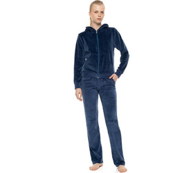 Pink Label Γυναικείο Σετ Φόρμας Βελουτέ Navy Μπλε W2036