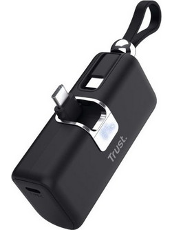 Trust Pacto Power Bank 5000mAh με Ενσωματωμένο Καλώδιο USB-C Power Delivery Black
