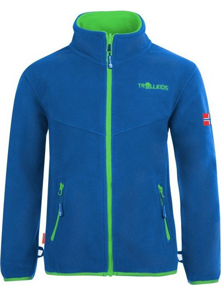 Trollkids Παιδικό Μπουφάν Χειμωνιάτικο Softshell Αδιάβροχο Αντιανεμικό Royal Blue Lime 414-106