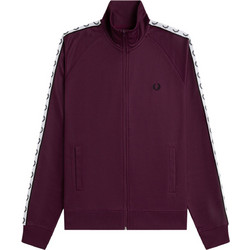 Fred Perry Ανδρική Ζακέτα Φούτερ με Φερμουάρ Μπορντό J5557-37C