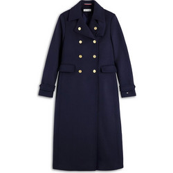 Tommy Hilfiger Γυναικείο Παλτό Μάλλινο Μακρύ Navy Μπλε WW0WW51554-C1G