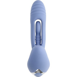 Evolved Novelties Gender X Flapjack Δονητής Rabbit για Ζευγάρια με Τηλεχειριστήριο 21.1cm Μωβ