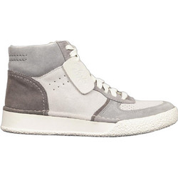 Clarks Craftcup Mid 261 Γυναικεία Sneakers Μποτάκια Λευκά Γκρι 26167376