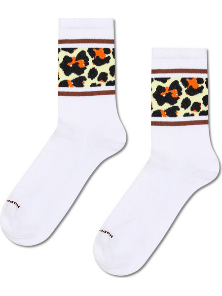 Happy Socks Leo Ανδρικές Κάλτσες Ψηλές Λευκές P006637