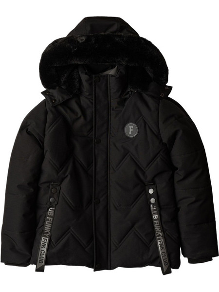 Funky Παιδικό Μπουφάν Χειμωνιάτικο Puffer Μαύρο 227-118106-1