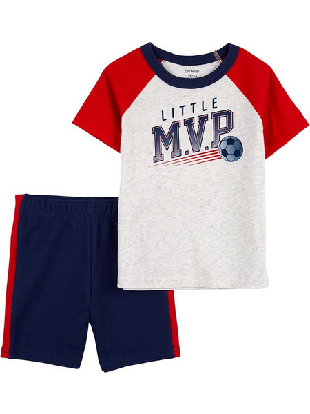 Carter's Βρεφικό Σετ για Αγόρι Καλοκαιρινό Λευκό Navy Μπλε Κόκκινο 1O867710