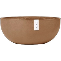 Ecopots Sofia Big 43 Γλάστρα Στρογγυλή Πλαστική Καφέ 40.5x17.5cm 31819-137