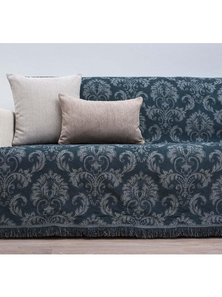Cotone Ριχτάρι Τριθέσιου Καναπέ 170x300 Victoria 07 Πετρόλ 107300