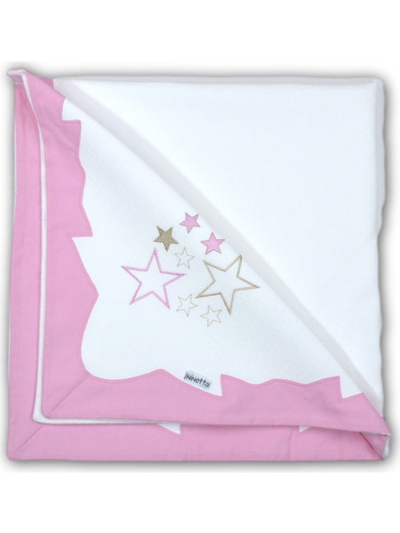 Ninetta Bebe 501 Stars Πάνα Αγκαλιάς Πικέ Ροζ 90x90cm