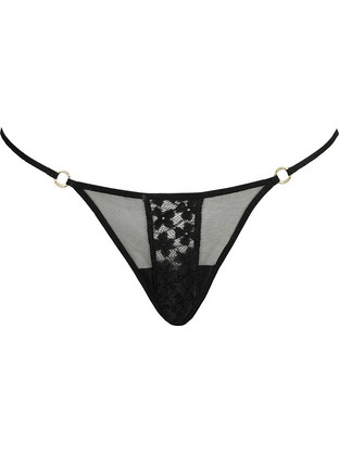 Primadonna Γυναικείο Sexy String με Δαντέλα Μαύρο 3502863ZWA