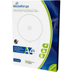 MediaRange Labels for CD/DVD/BD 15-118mm Matte Coated 100 Pack MRINK130