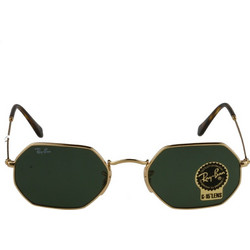 Ray-Ban RB3556N 001 Ανδρικά Γυαλιά Ηλίου Πολυγωνικά Μεταλλικά Χρυσά με Μαύρο Polarized Φακό