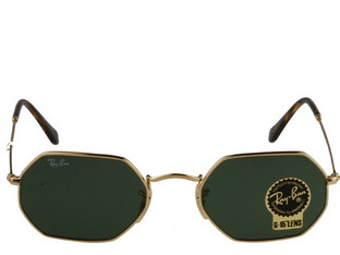 Ray-Ban RB3556N 001 Ανδρικά Γυαλιά Ηλίου Πολυγωνικά Μεταλλικά Χρυσά με Μαύρο Polarized Φακό