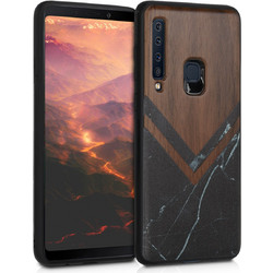 KW Wood & Marble Black / White / Dark Brown (Galaxy A9 2018)