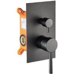 Μίκτης Εντοιχισμού 2 Εξόδων Interflex Fine 086986 Black Matt