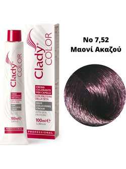 Clady Color 7.52 Mahogany Acajou Μόνιμη Βαφή Μαλλιών 100ml