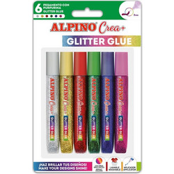 ALPINO GLITTER GLUE CLASSIC 6τμχ