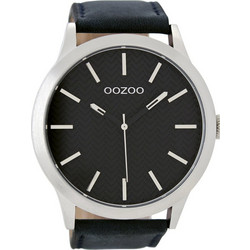 Oozoo Timepieces Ανδρικό Ρολόι με Μπλε Δερμάτινο Λουράκι C9013