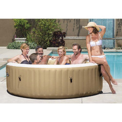 Intex Pure Spa Bubble Massage 28428 Φουσκωτή Πισίνα Πλαστική με Υδρομασάζ & Αντλία Φίλτρου Φ216x71cm