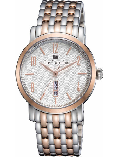 Guy Laroche Γυναικείο Ρολόι με Ασημί Ροζ Χρυσό Μεταλλικό Μπρασελέ GW1019-07